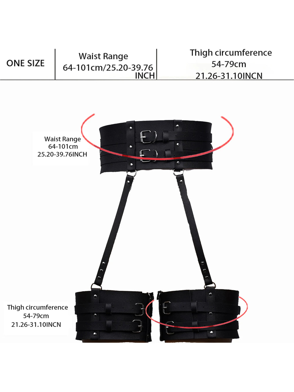 HARNESS GAMBA DONNA IN ECOPELLE