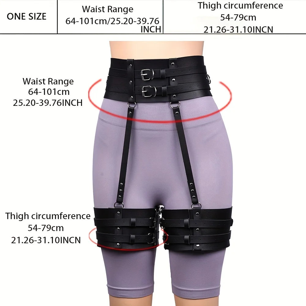 HARNESS GAMBA DONNA IN ECOPELLE