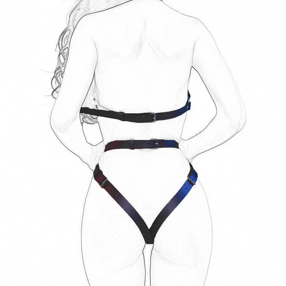 HARNESS DONNA FULL BODY IN ECOPELLE