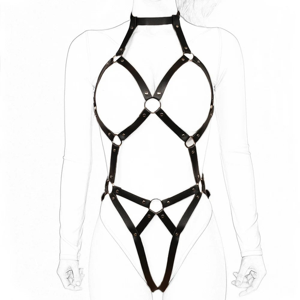 HARNESS DONNA FULL BODY IN ECOPELLE