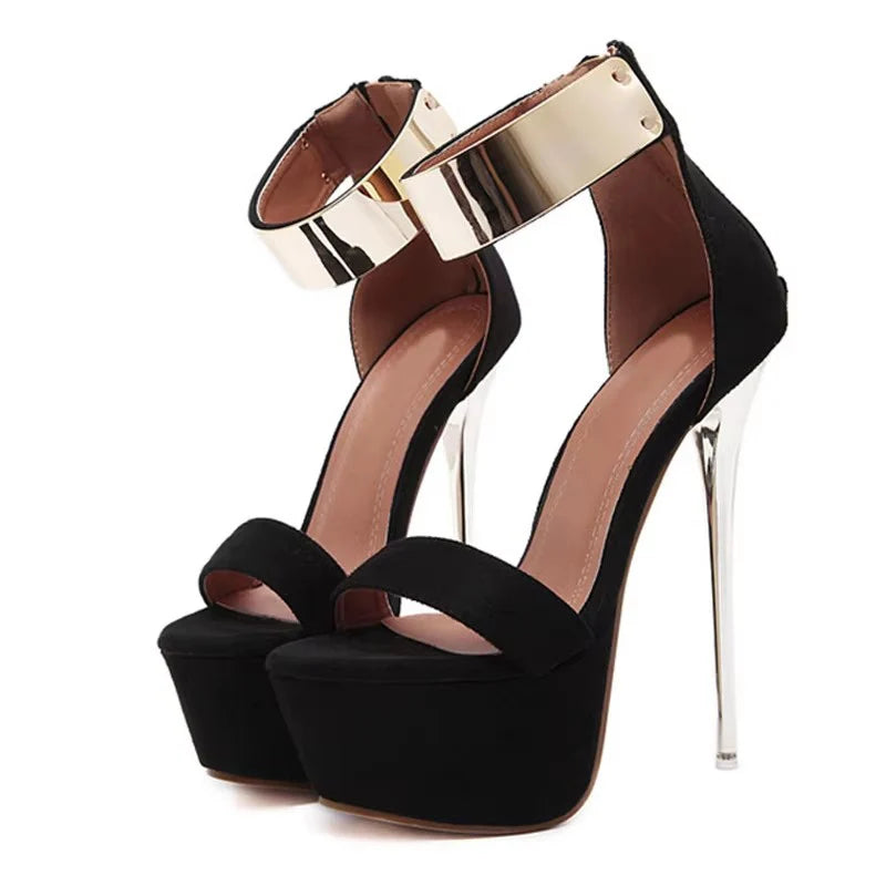 Sandali Donna Tacco 16cm con Plateau