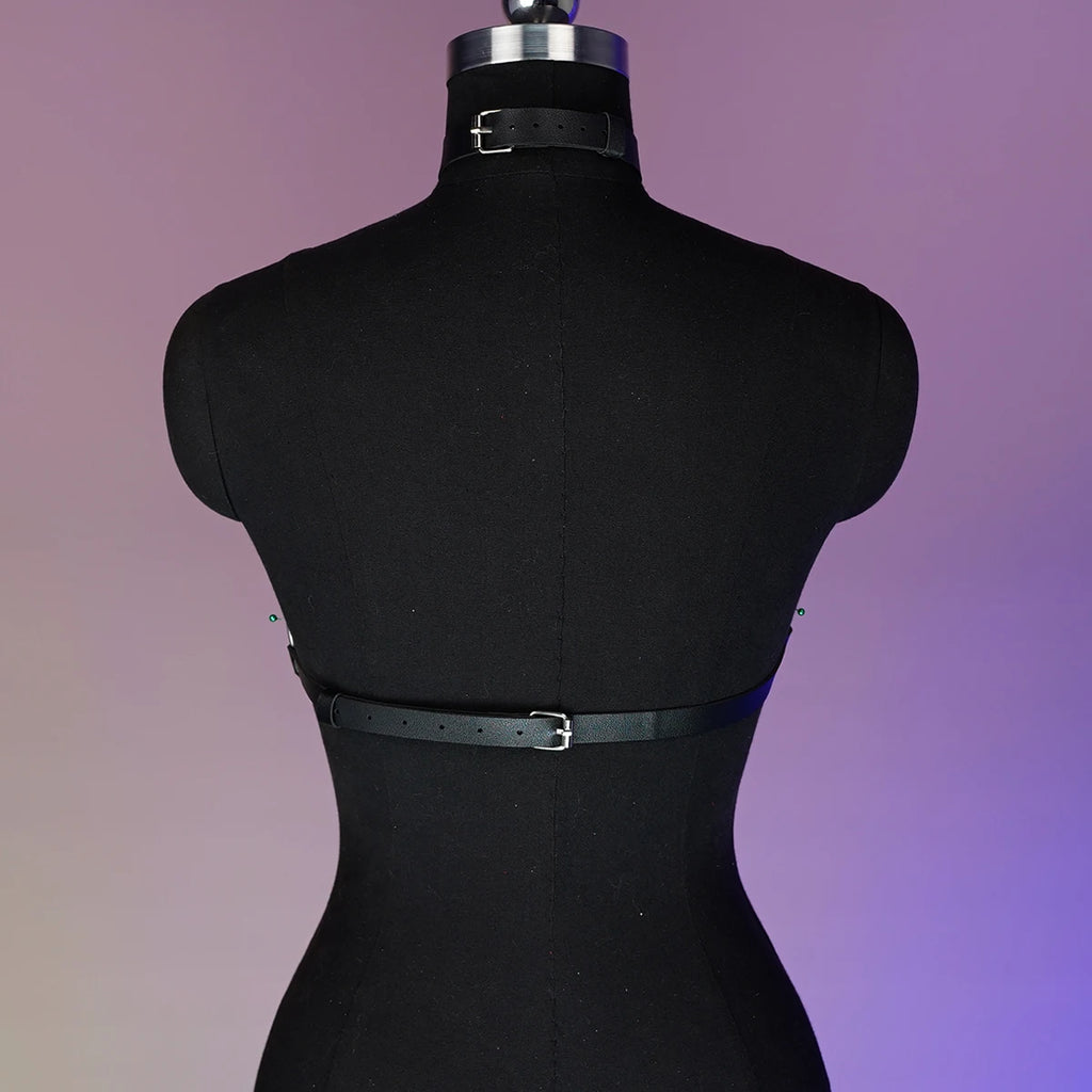 BRALETTE DONNA IN ECOPELLE CON BORCHIE