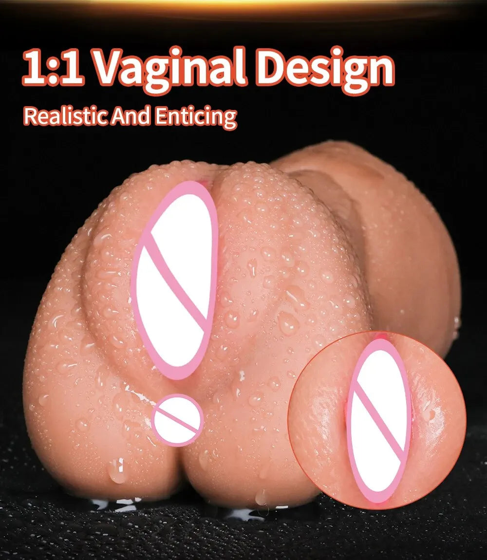 3 IN 1 Artificial Vagina for Men Masturbator Cup Deep Throat Real Oral Male Masturbation Blowjob Anal Clit Silicone Sex Toys 18+