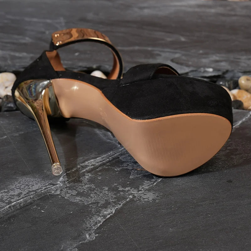 Sandali Donna Tacco 16cm con Plateau