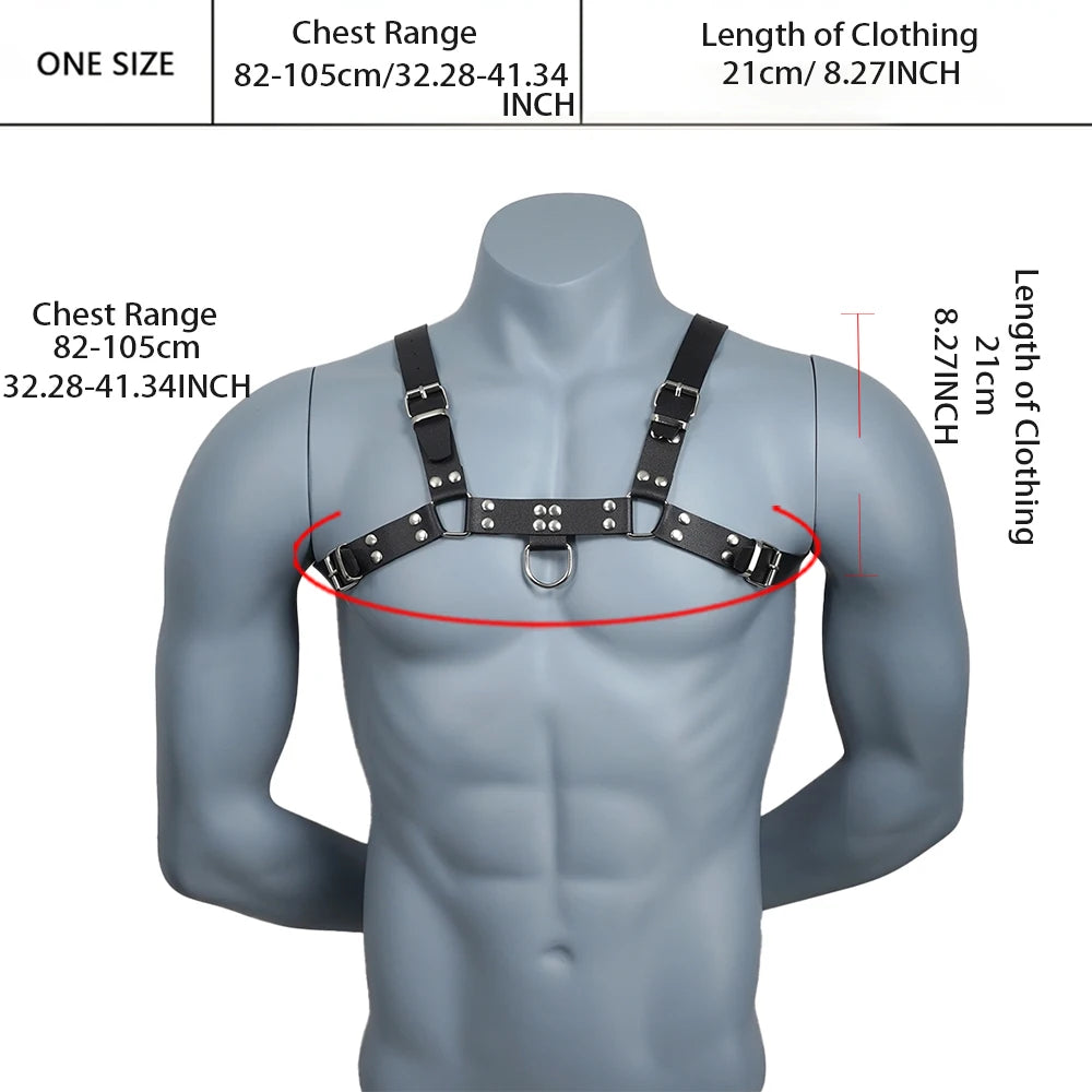 HARNESS UOMO IN ECOPELLE